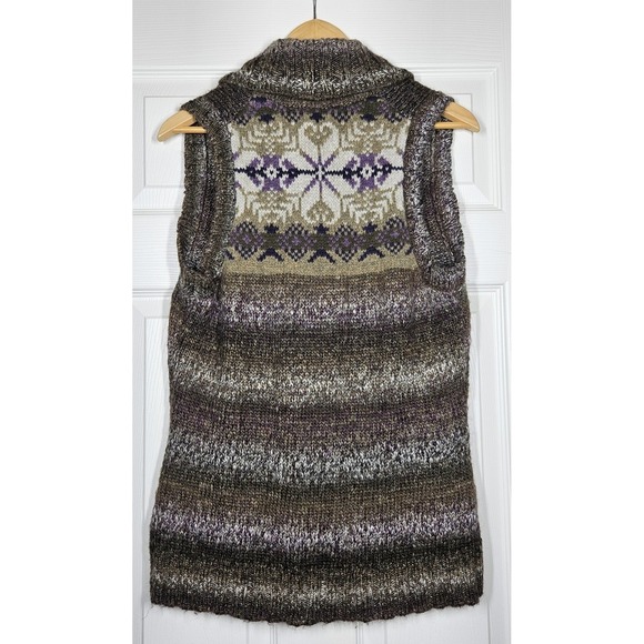 Woolrich Jackets & Blazers - Woolrich Wool Blend Sweater Vest Women M Button Up Multicolor Fair Isle Nordic‎